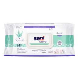 SENI CARE Влажные салфетки для чувствительной кожи Sensitive (Алоэ Вера) 68 шт.