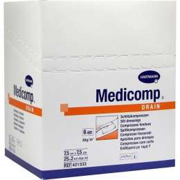 Салфетки Medicomp drain steril 7,5*7,5см; 6 слоёв.  1х2шт  421 5333